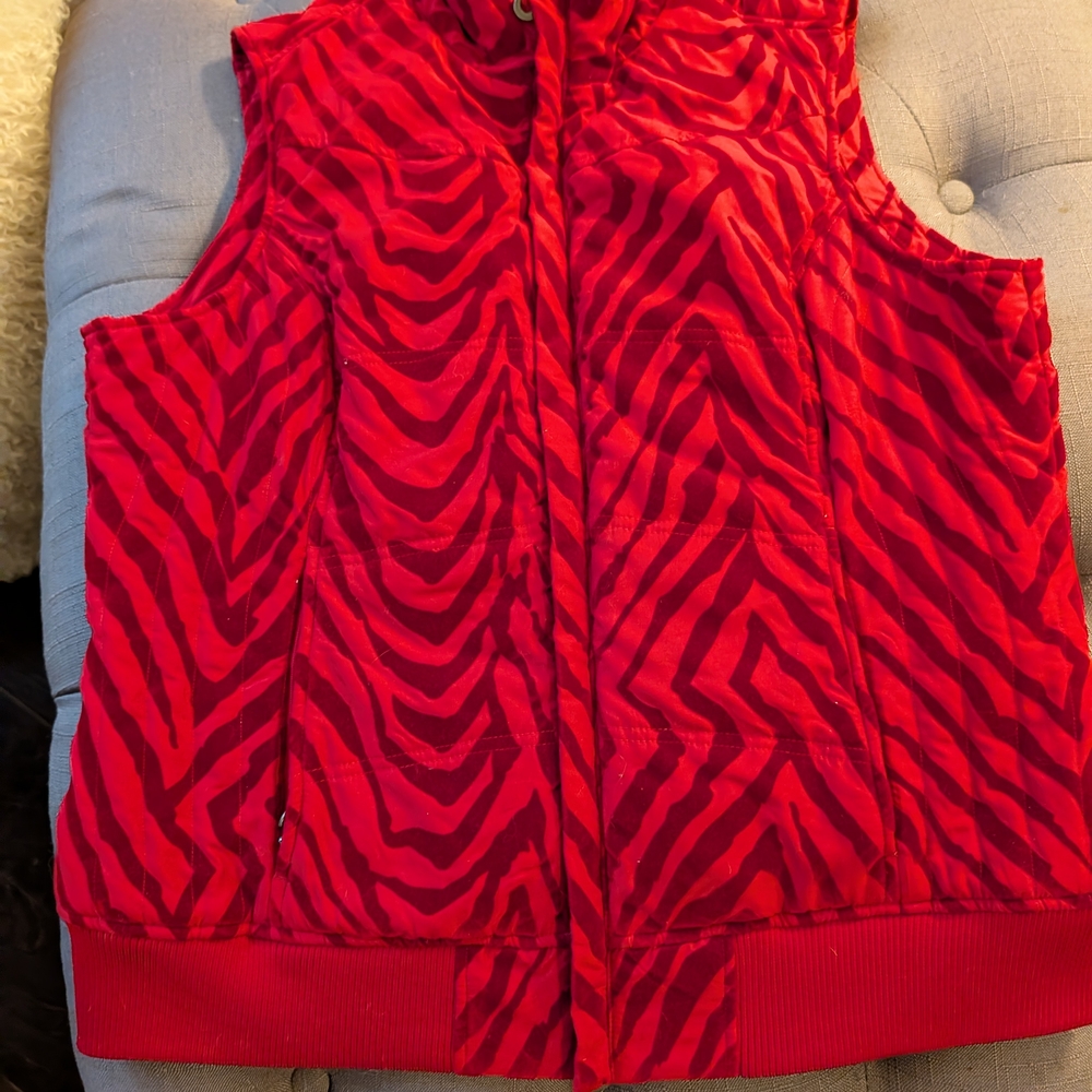 Ariat Red Zebra Print Vest